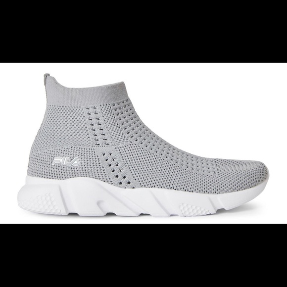fila sock shoes grey